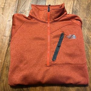 The North Face half zip sweatshirt size medium burnt orange